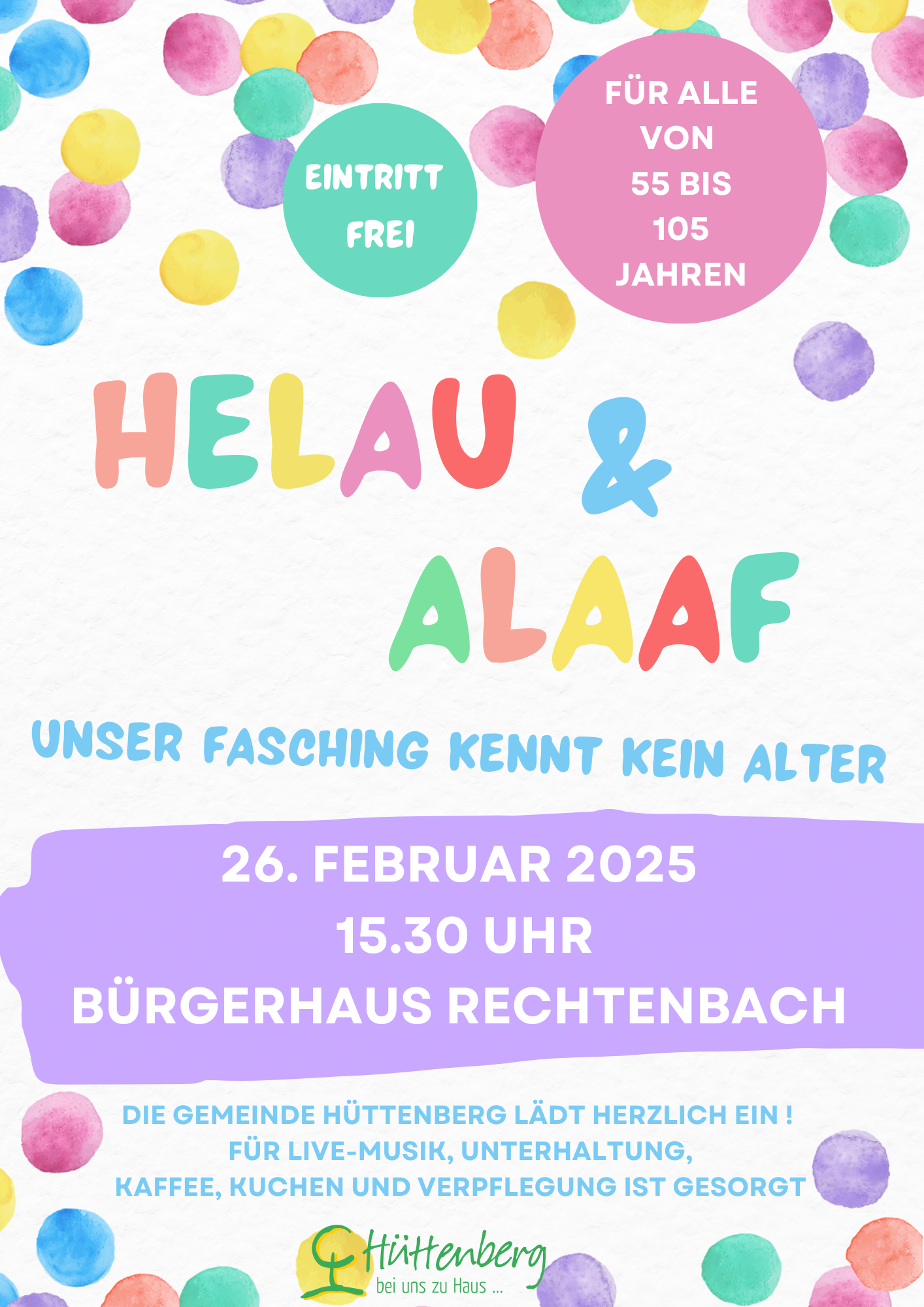 Helau und Alaaf – unser Fasching kennt kein Alter!